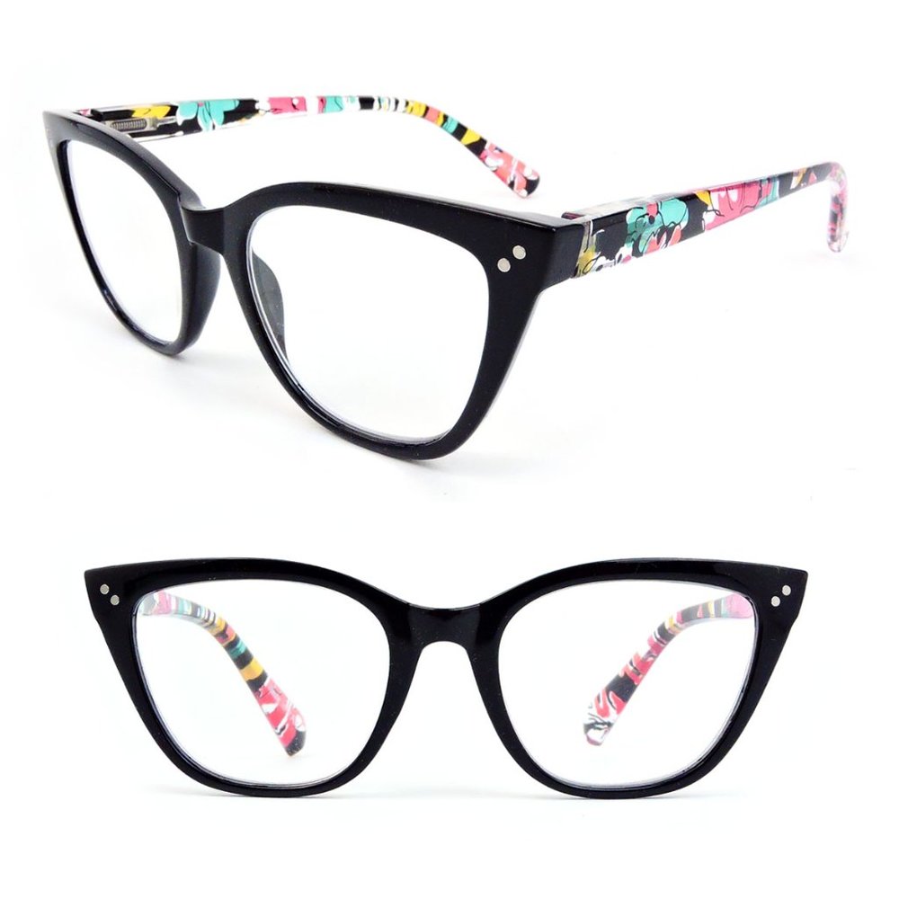 Oversized Cat Eye Frame Spring Hinges Women's Reading Glasses